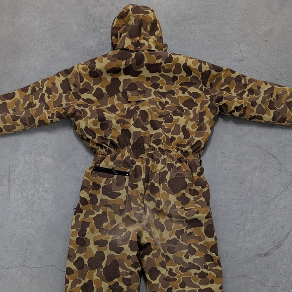 VTG Mount'n Prairie duck camo coverall snow suit with detachable hood size large - Picture 3 of 15
